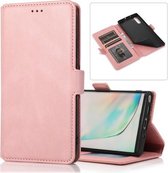 Voor Samsung Galaxy Note 10 Retro Magnetische Sluiting Horizontale Flip Leren Case met Houder & Kaartsleuven & Fotolijst & Portemonnee (Rose Goud)