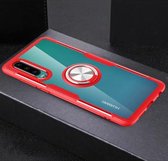 Krasbestendige TPU + acryl ringbeugel beschermhoes voor Huawei P30 (rood)