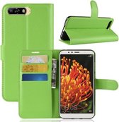 Voor Huawei Y6 2018 Litchi Texture Horizontale Flip Leren Case met Houder & Kaartsleuven & Portemonnee (Groen)