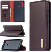 Voor Xiaomi Redmi Note 8T 2 in 1 Afneembare Magnetische Horizontale Flip Lederen Case met Houder & Kaartsleuven & Portemonnee (Donkerbruin)