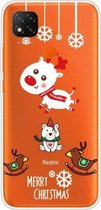 Voor Xiaomi Redmi 9C Christmas Series Transparante TPU beschermhoes (Trojan Bear Deer)