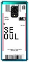 Voor Xiaomi Redmi Note 9S Boarding Card Series Pattern TPU beschermhoes (Seoul)