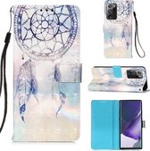 Voor Samsung Galaxy Note20 Ultra 3D Schilderen Horizontale Flip Leren Case met Houder & Kaartsleuf & Portemonnee & Lanyard (Fantasy Windgong)