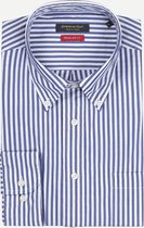 Steppin' Out Spring 2021  Regular Fit Button Down Shirt Mannen - Regular Fit - Katoen - Blauw (42)