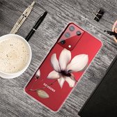 Voor Samsung Galaxy S30 Ultra gekleurde tekening Clear TPU beschermhoesjes (A Lotus)