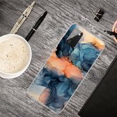 Voor Samsung Galaxy A02s (Amerikaanse versie) Marble Shockproof TPU beschermhoes (abstract blauw)