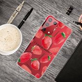 Voor Samsung Galaxy S21 + 5G Gekleurde tekening Clear TPU beschermhoesjes (Love Strawberry)