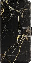 Xiaomi Mi Note 10 Lite Hoesje - Mobigear - Marble Serie - Kunstlederen Bookcase - Zwart - Hoesje Geschikt Voor Xiaomi Mi Note 10 Lite