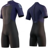 Mystic Brand 3/2 back-zip shorty wetsuit night blue