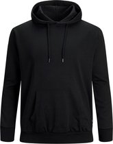 JACK & JONES sweatshirt katoen - met capuchon - zwart -  Maat: 3XL