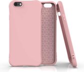 Voor iPhone 6s / 6 effen kleur TPU slank schokbestendig beschermhoes (roze)