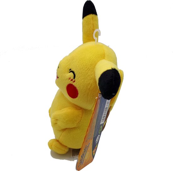 Pokemon - Pikachu - Knipoog - Pluche Knuffel (Tomy) - 30 cm - Pokémon