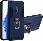 Voor OPPO K3 & Realme X 2 in 1 Armor Series PC + TPU beschermhoes met ringhouder (koningsblauw)