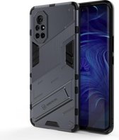 Voor Huawei Nova 8 Punk Armor 2 in 1 PC + TPU schokbestendig hoesje met onzichtbare houder (grijs)