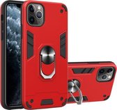 Voor iPhone 11 Pro Max 2 in 1 Armor Series PC + TPU beschermhoes met ringhouder (rood)