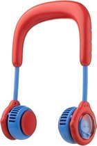 Bladloze hangende nekventilator Draagbare USB-stille kinderventilator (rood)