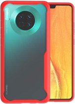 Voor Huawei Mate 30 Tang-serie transparante pc + TPU volledige dekking schokbestendige beschermhoes (rood)