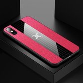 Voor iPhone X / XS XINLI Stikstof Textuur Schokbestendig TPU-beschermhoes (rood)