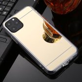 Voor iPhone 11 Pro TPU + acryl luxe plating spiegel telefoonhoesje (goud)