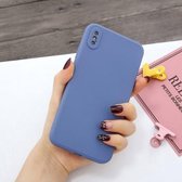 Voor iPhone X & XS Magic Cube Frosted Silicone Shockproof Full Coverage beschermhoes (blauw)