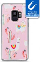 Samsung Galaxy S9 Hoesje - My Style - Magneta Serie - TPU Backcover - Pink Alpaca - Hoesje Geschikt Voor Samsung Galaxy S9