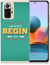 Backcase TPU Siliconen Hoesje Xiaomi Redmi Note 10 Pro Smartphone hoesje Quote Begin