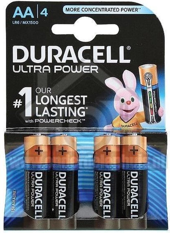 Duracell Ultra Power AA Batterijen - Alkaline - 4 stuks - Duracell