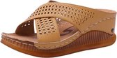 Muffinsandalen met dikke bodem, schoenmaat: 40 (bruin)