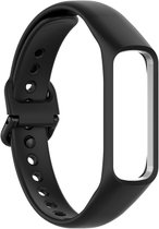 Geschikt Voor Samsung Galaxy Fit 2 siliconen vervangende polsband horlogeband (zwart)