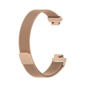 Voor Fitbit Inspire 2 Milanese vervangende polsband horlogeband, maat: S (roségoud)