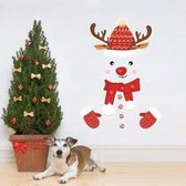 2 STKS Kerst Muurstickers zelfklevende Kerstmissneeuwman Koelkast Stickers Cartoon Kinderkamer Deur Stickers