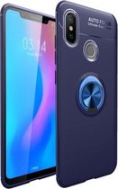 Schokbestendig TPU-hoesje voor Huawei Y9 2019 / Enjoy 9 Plus, met houder (blauw)