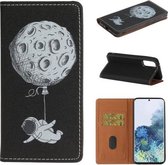 Voor Galaxy S20 Plus 3D Schilderen Horizontale Flip Leren Case met Houder & Kaartsleuf & Portemonnee & Lanyard (Spaceman)