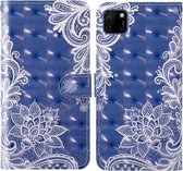 Voor Huawei Y5p 3D Schilderij Gekleurde Tekening Patroon Horizontaal Flip TPU + PU Lederen Hoesje met Houder & Kaartsleuven & Portemonnee & Lanyard (Wit Kant)