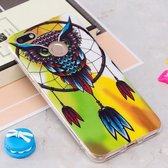 Voor Huawei P9 Lite Mini / Enjoy 7 Noctilucent Windbell Owl Pattern TPU Soft Case Beschermhoes