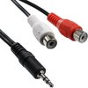 Let op type!! 2 RCA vrouwtje naar 3.5mm mannetje plug Audio Y Kabel  Lengte: 20cm
