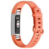 Siliconen polsband in effen kleur voor FITBIT Alta / HR (zonsondergangrood)