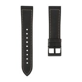 Voor Samsung Galaxy Watch 3 45 mm TPU + lederen vervangende band horlogeband (zwart)