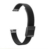 Voor Fitbit Inspire / Inspire HR / Ace 2 dubbele verzekeringsgesp Milanese vervangende band horlogeband (zwart)