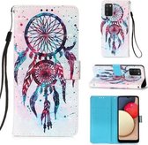 Voor Samsung Galaxy A02s (Amerikaanse versie) 3D-schilderij Horizontale flip lederen tas met houder & kaartsleuf & portemonnee & lanyard (kleur windgong)