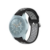 Voor Huawei Watch GT2 / Honor Magic Watch 2 46mm Universal Sports Tweekleurige siliconen vervangende polsband (zwart grijs)