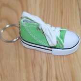 2 stuks mini simulatie canvas schoenen sneaker sleutelhanger hanger (groen)