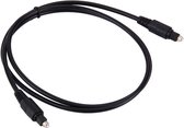 Digitale audio optische vezel Toslink-kabel, kabellengte: 1 m, buitendiameter: 4.0 mm (verguld)