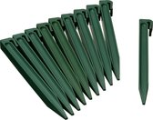 10x stuks Grondpennen van kunststof voor grasranden / borderranden groen 26,7 cm