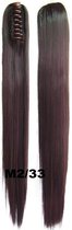 Brazilian Paardenstaart, Ponytail extensions straight – bruin / rood M2/33