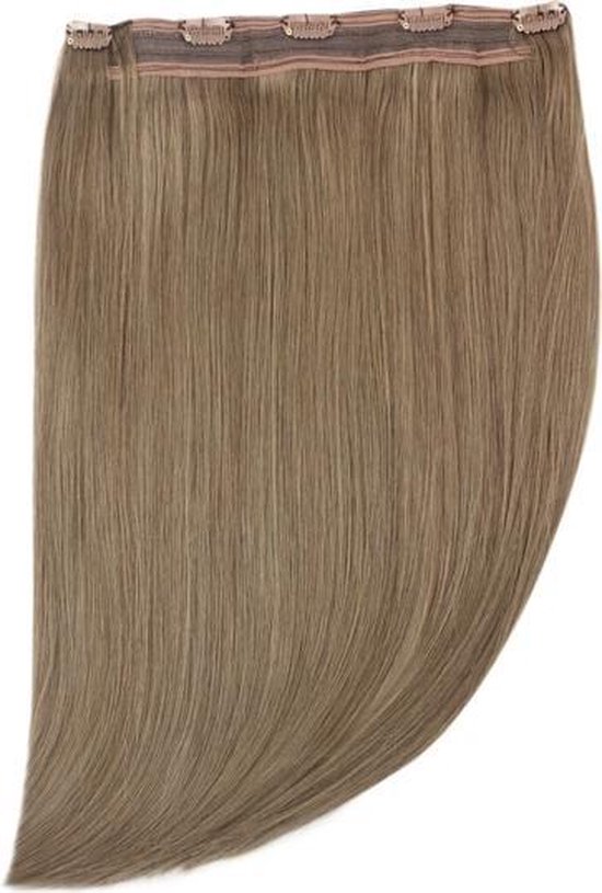 Remy Human Hair extensions Quad Weft straight 16 - bruin 9#