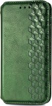 Mobigear Square Bookcase Hoesje - Geschikt voor Xiaomi Redmi Note 9 Pro - Groen