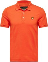 Lyle & Scott - Heren Polo SS Plain Polo Shirt - Oranje - Maat XL