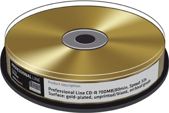MediaRange CD-R 700 MB Gold 10 stuks