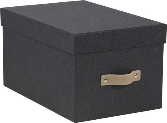 Fondsen vaas verlamming Bigso Box of Sweden Zwarte opbergdoos met deksel - Zwart - Stapelbaar &  Decoratief | bol.com